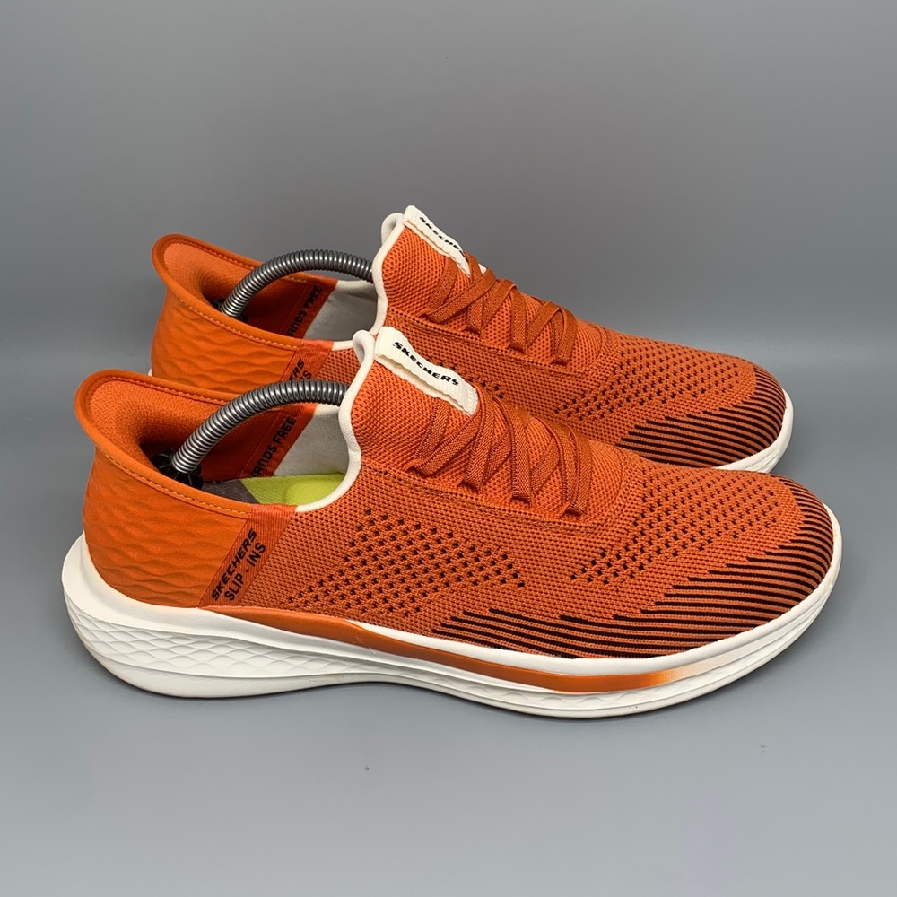 Skechers Slip-Ins Orange Walking Shoes 210810 Men’s Sz‎ 10.5